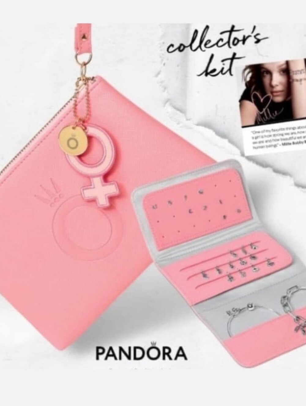 Pandora x Millie Bobby Brown Limited Edition Clutch Pouch NEW